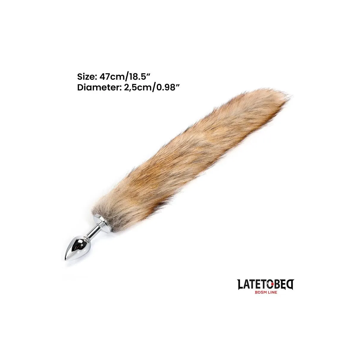 ANALPLUG MIT SCHWANZ BRAUN 40 CM VON LATETOBED BDSM LINE