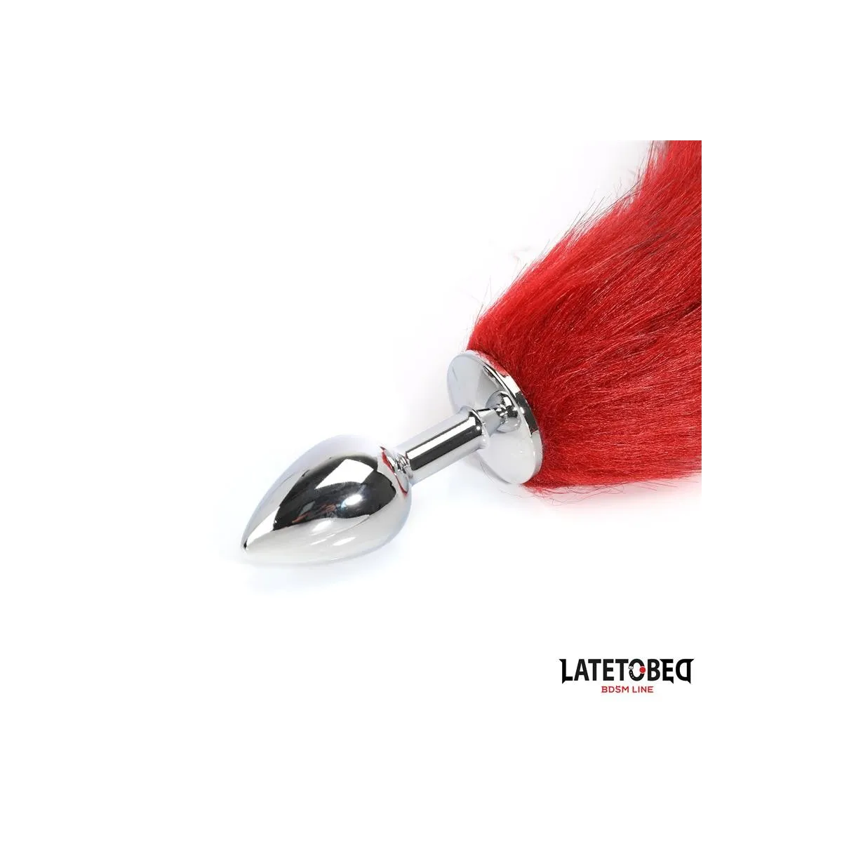 ANALPLUG MIT SCHWANZ DUNKELROT 40 CM VON LATETOBED BDSM LINE