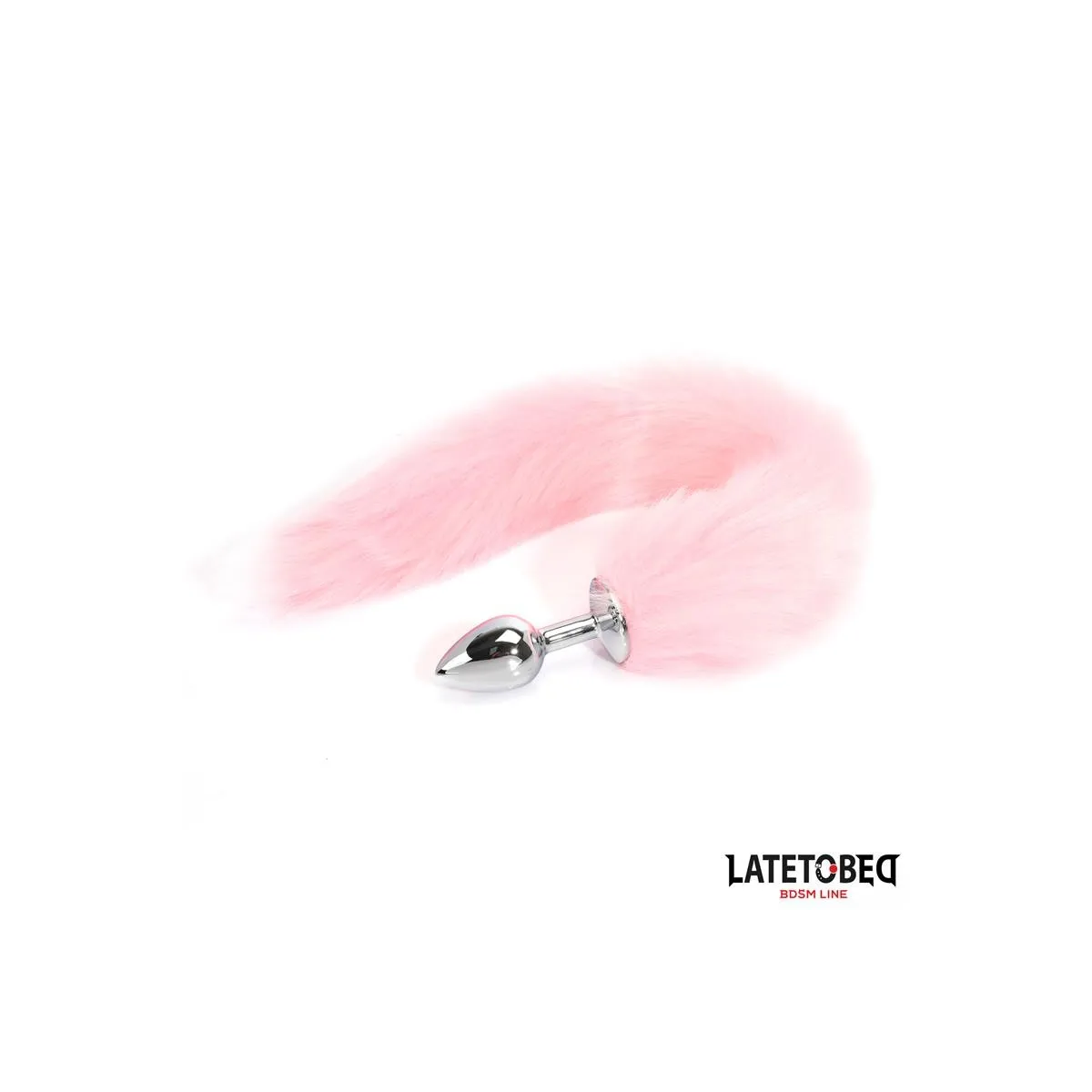 ANALPLUG MIT FUCHSSCHWANZ, ROSA, 40 CM VON LATETOBED BDSM LINE