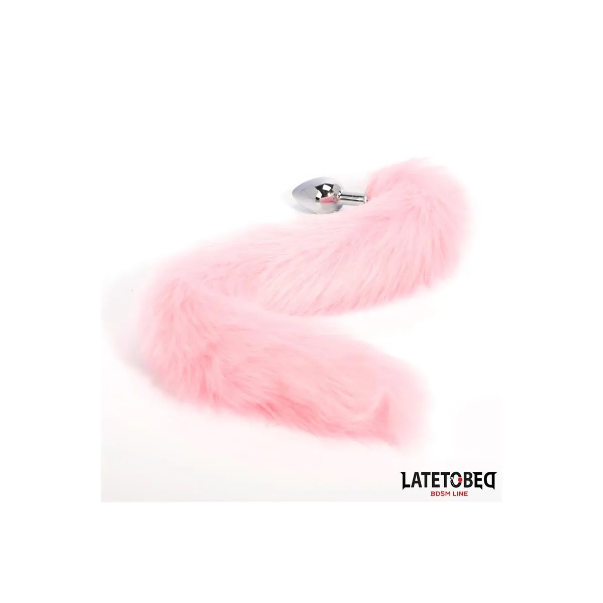 ANALPLUG MIT FUCHSSCHWANZ, ROSA, 40 CM VON LATETOBED BDSM LINE