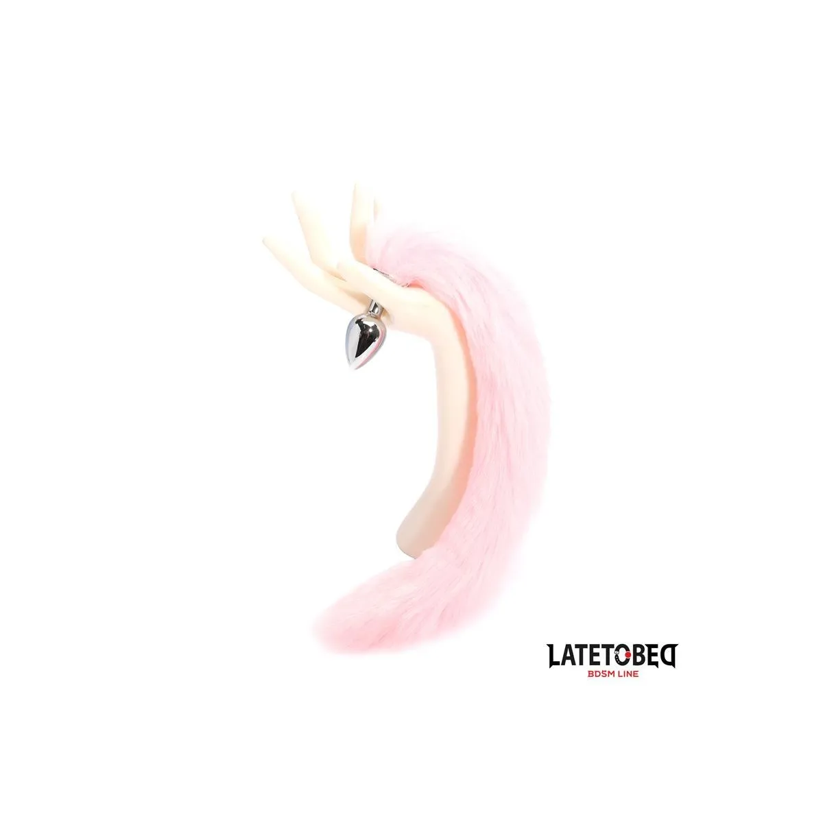 ANALPLUG MIT FUCHSSCHWANZ, ROSA, 40 CM VON LATETOBED BDSM LINE