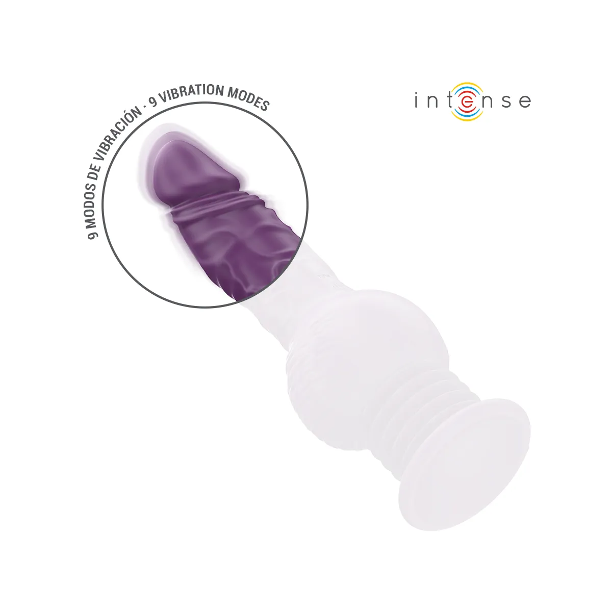 ♥ TATUM MULTIFUNKTIONSVIBRATOR MIT AUF- UND ABVIBRATION 24 CM LILA VON INTENSE FUN ♥