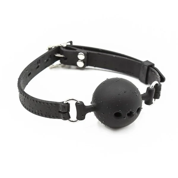 Silikon-Ball Gag Atmungsaktiver verstellbarer Ball 4 cm Größe S Schwarz von Latetobed Bdsm Line kaufen | Fesselliebe