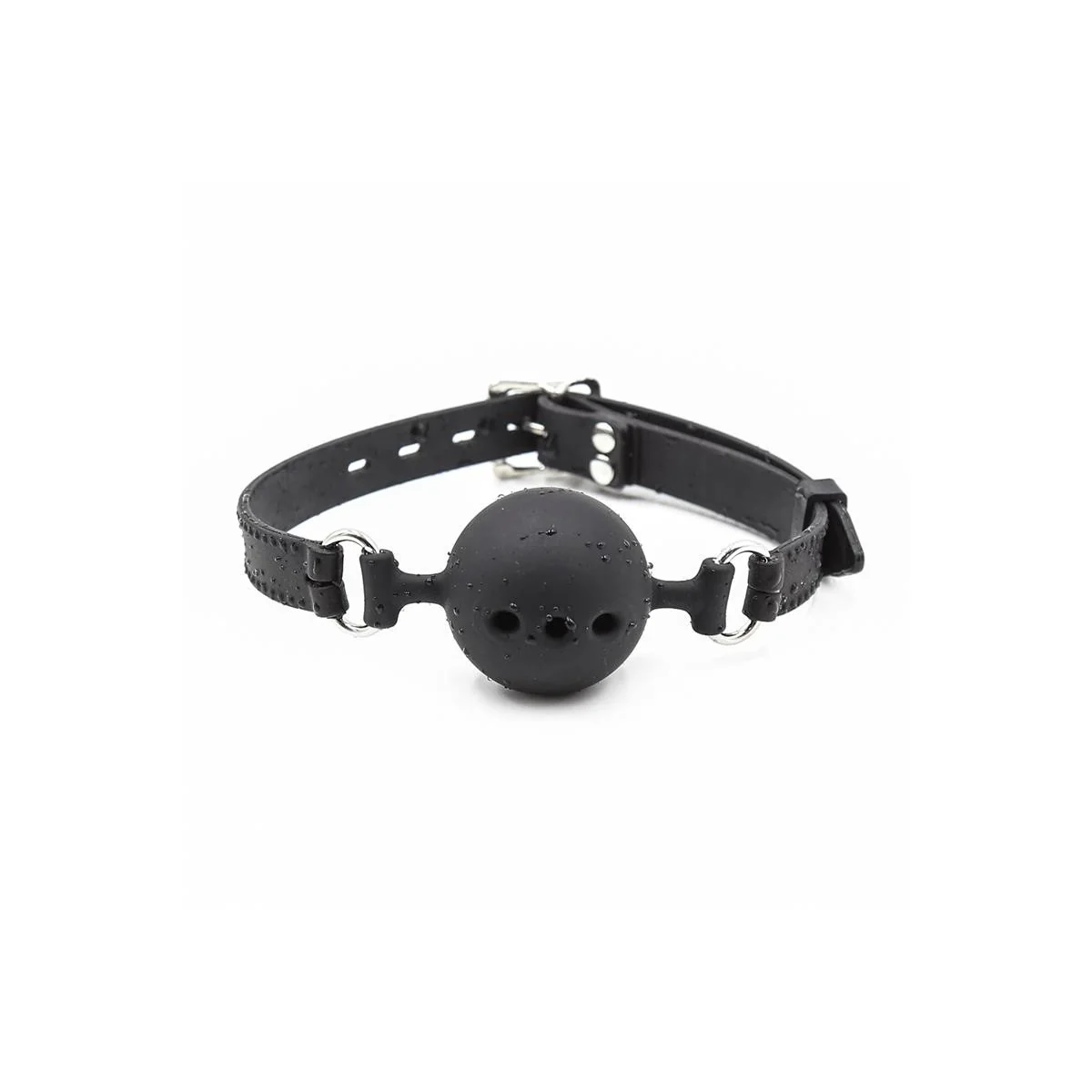 Silikon-Ball Gag Atmungsaktiver verstellbarer Ball 4 cm Größe S Schwarz von Latetobed Bdsm Line kaufen | Fesselliebe
