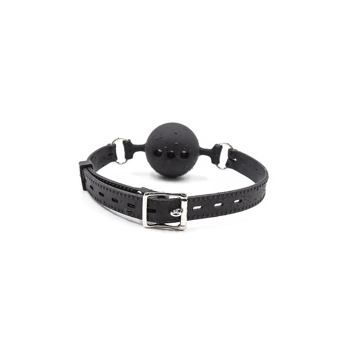 Silikon-Ball Gag Atmungsaktiver verstellbarer Ball 4 cm Größe S Schwarz von Latetobed Bdsm Line kaufen | Fesselliebe