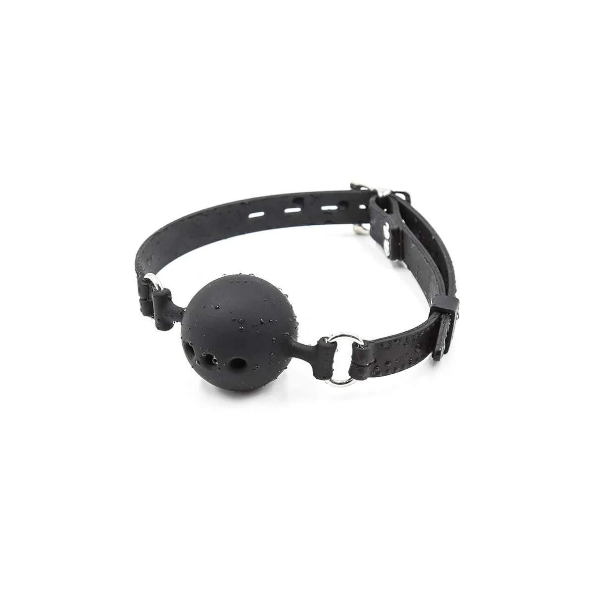 Silikon-Ball Gag Atmungsaktiver verstellbarer Ball 4 cm Größe S Schwarz von Latetobed Bdsm Line kaufen | Fesselliebe