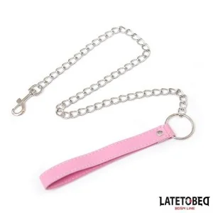 METALLKETTE LEINE PINK 65 CM VON LATETOBED BDSM LINE
