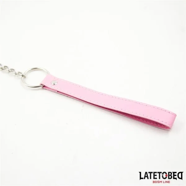 METALLKETTE LEINE PINK 65 CM VON LATETOBED BDSM LINE