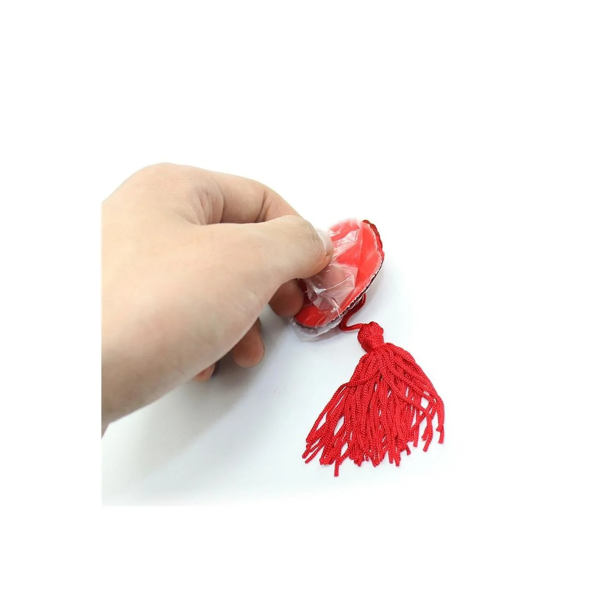 Herzpailletten Nippelabdeckung mit Quaste rot von Latetobed Bdsm Line kaufen | Fesselliebe