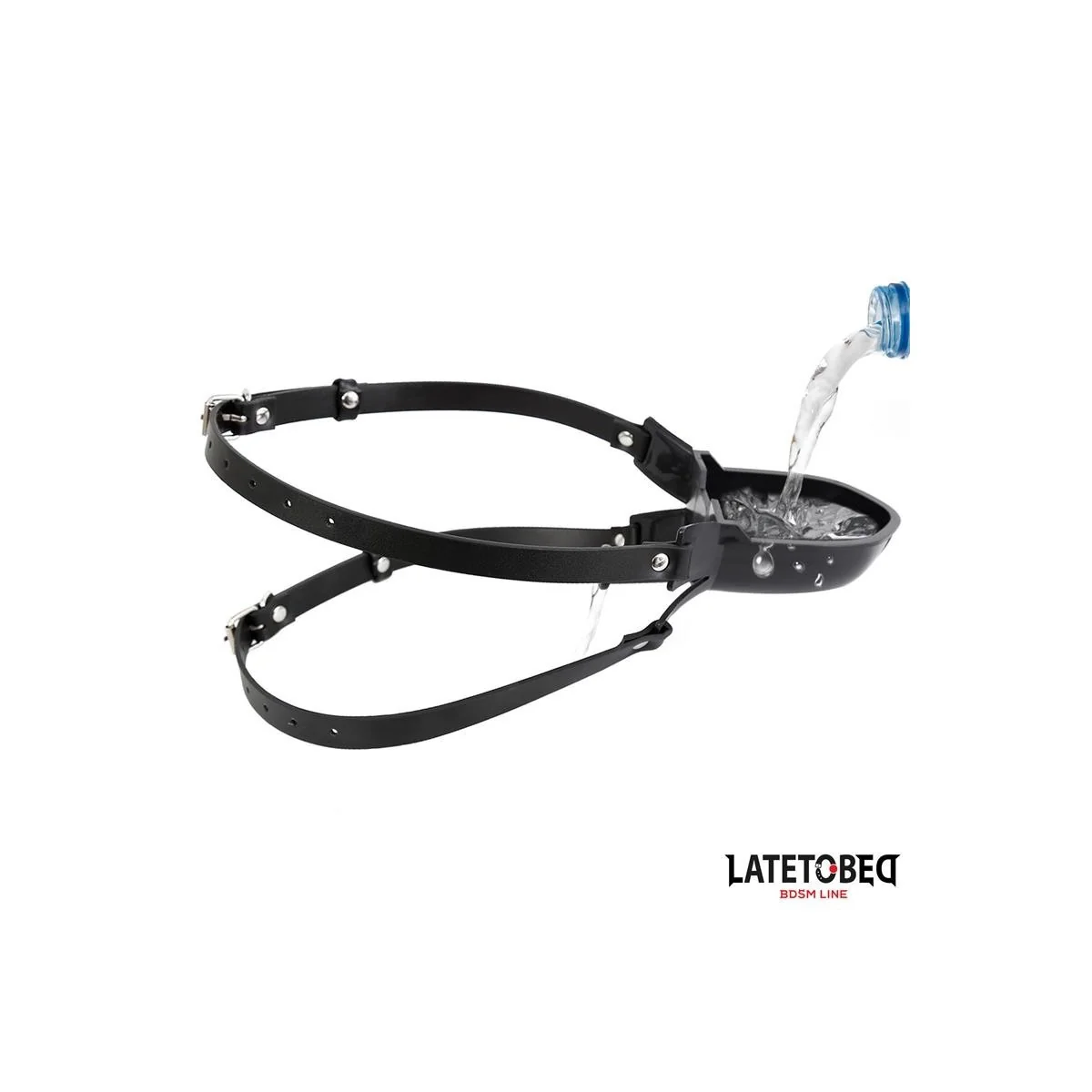 KNEBEL MIT TRINKVORRICHTUNG VON LATETOBED BDSM LINE