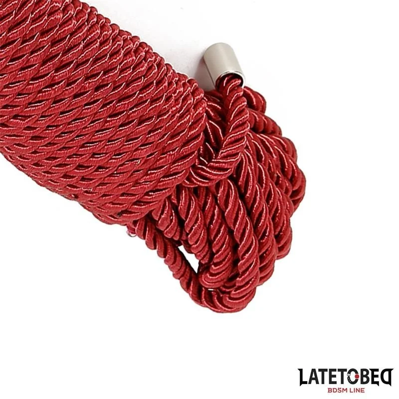 BONDAGE-SEIL, 10 M, BURGUNDERROT VON LATETOBED BDSM LINE 2