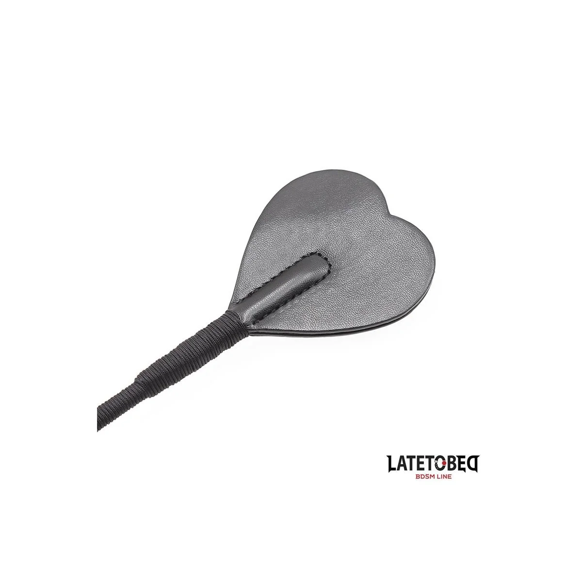 PEITSCHE MIT HERZFORM, SCHWARZ, 60 CM VON LATETOBED BDSM LINE