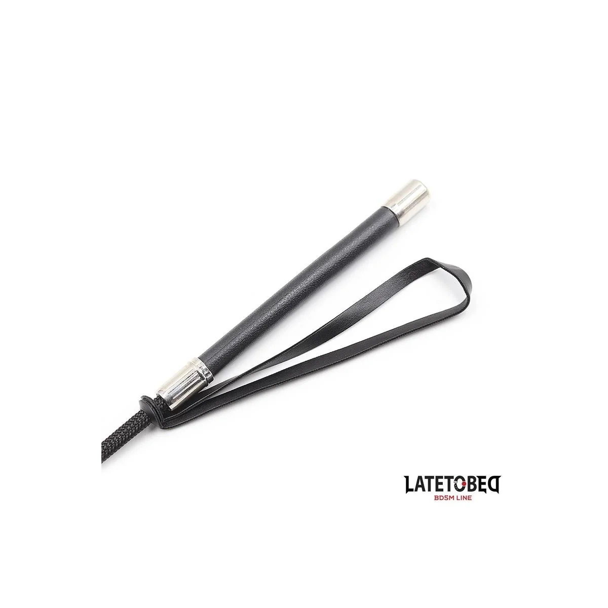 PEITSCHE MIT HERZFORM, SCHWARZ, 60 CM VON LATETOBED BDSM LINE