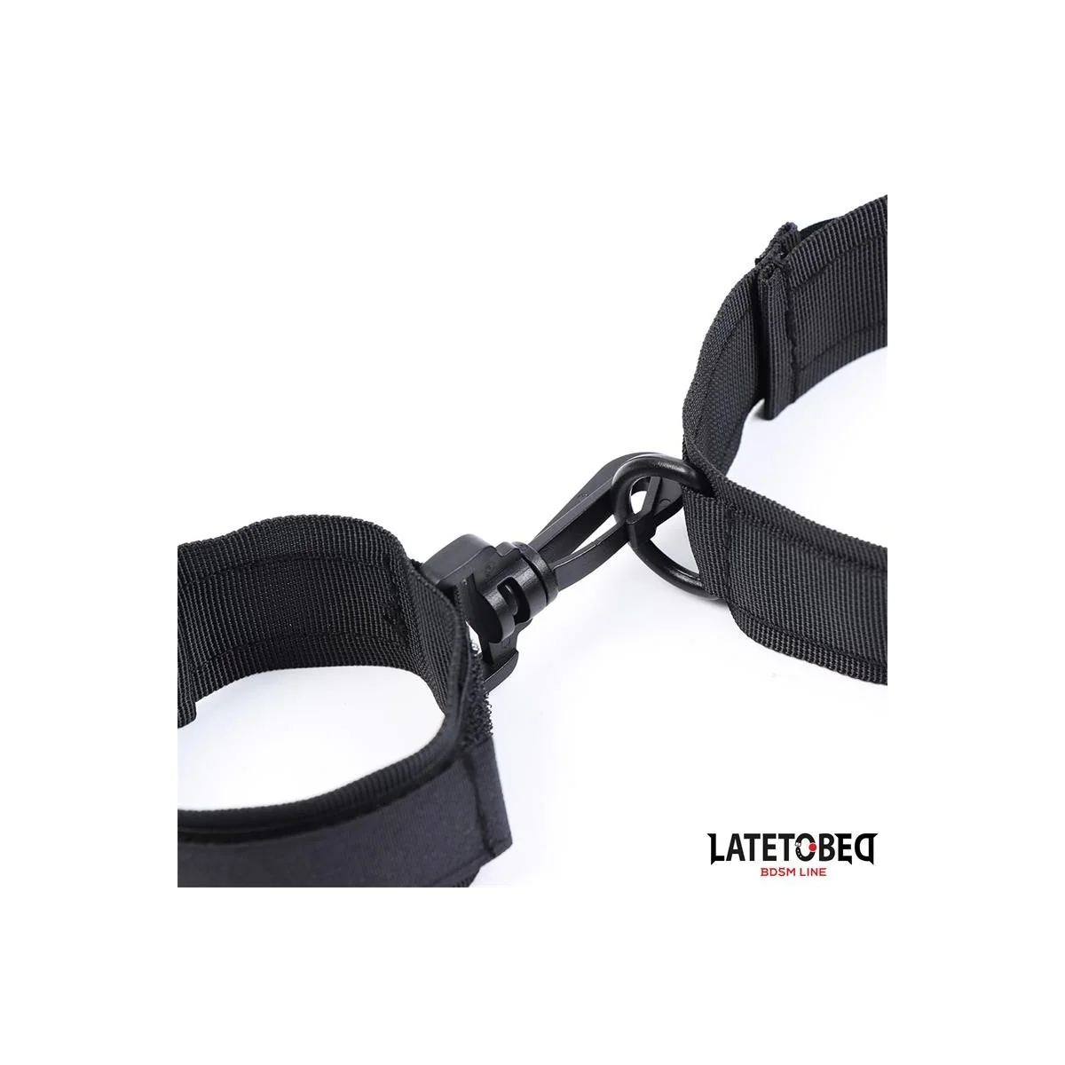 HALSBAND MIT HANDFESSELN, NYLON VON LATETOBED BDSM LINE