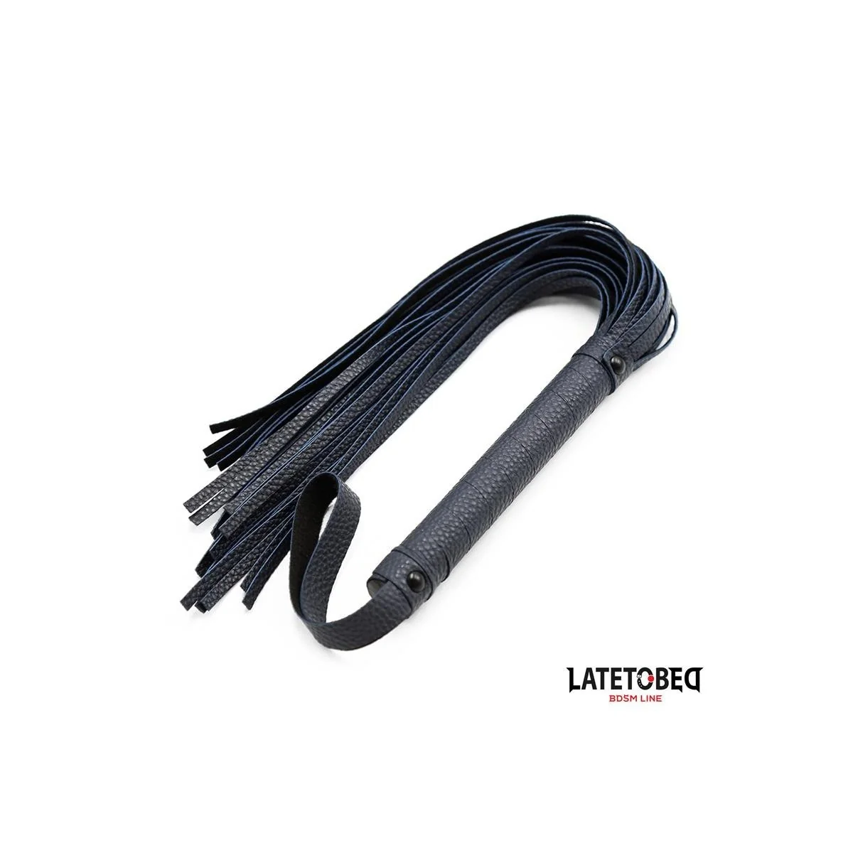 DUNKELBLAUER FLOGGER VON LATETOBED BDSM LINE