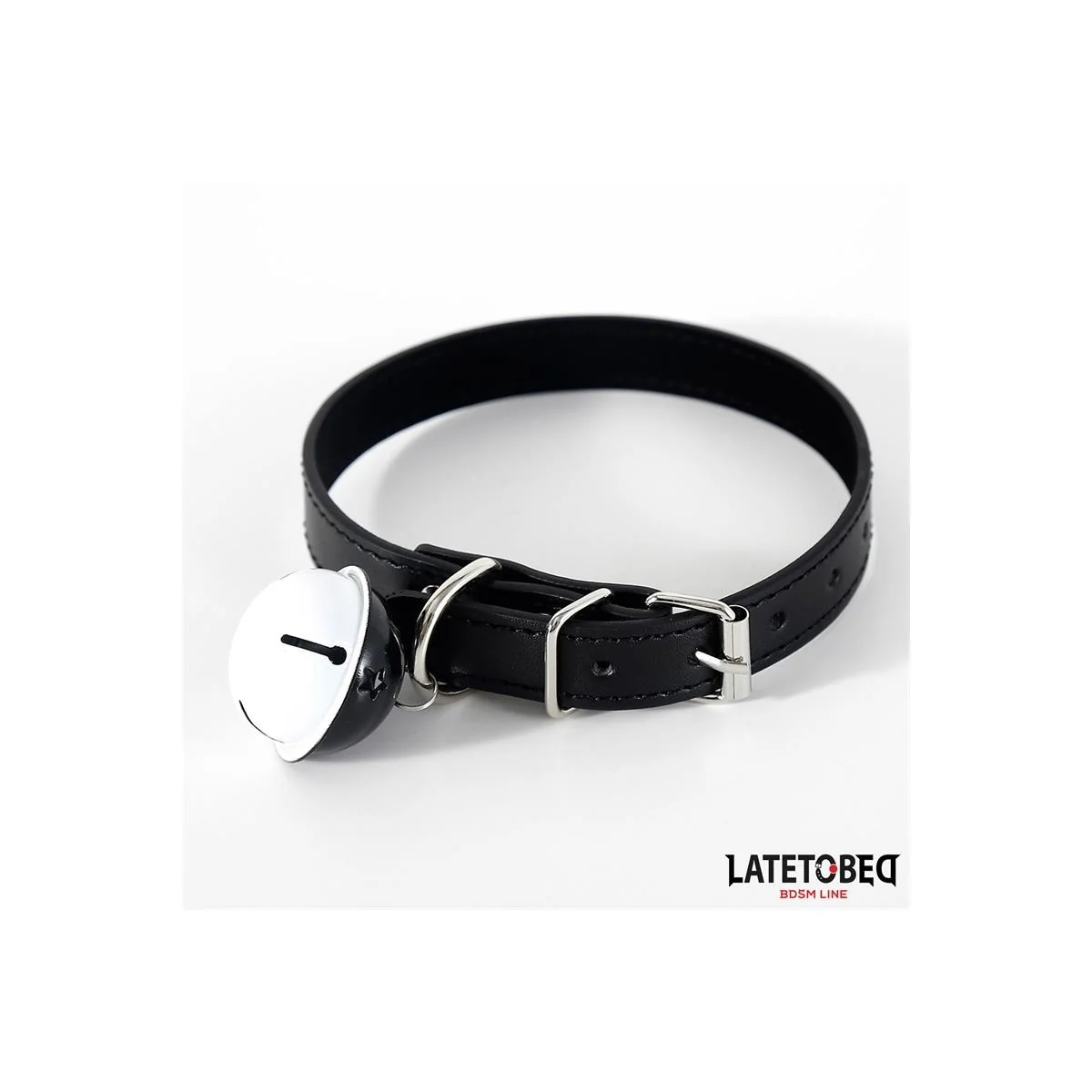 HALSBAND MIT GLOCKE SCHWARZ VERSTELLBAR VON LATETOBED BDSM LINE