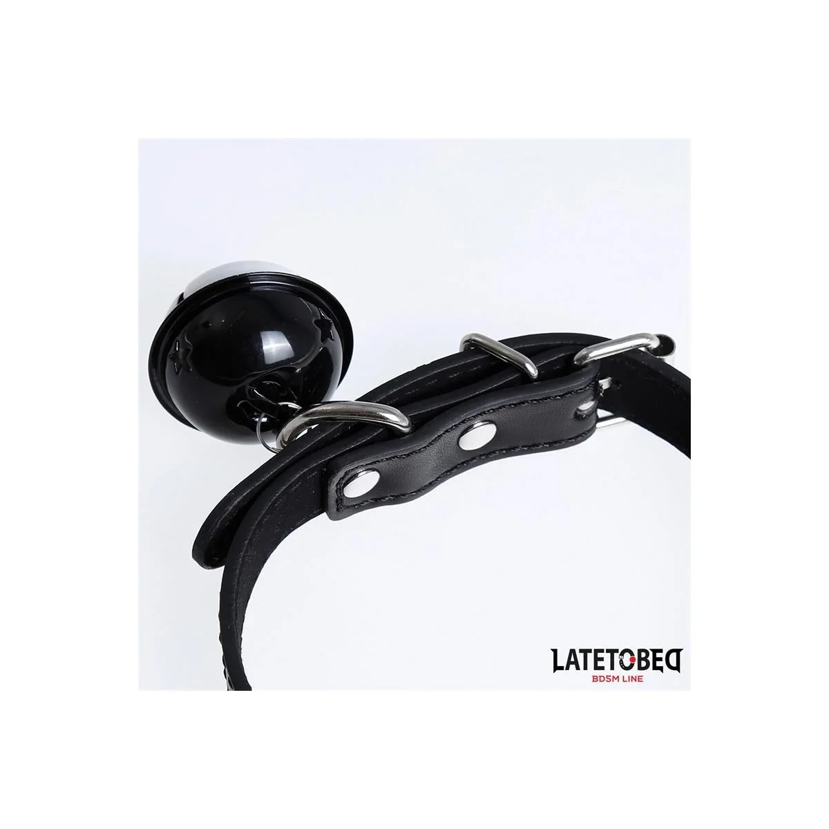 HALSBAND MIT GLOCKE SCHWARZ VERSTELLBAR VON LATETOBED BDSM LINE