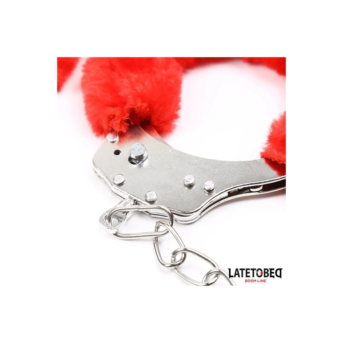FELL-FUSSFESSELN ROT VON LATETOBED BDSM LINE
