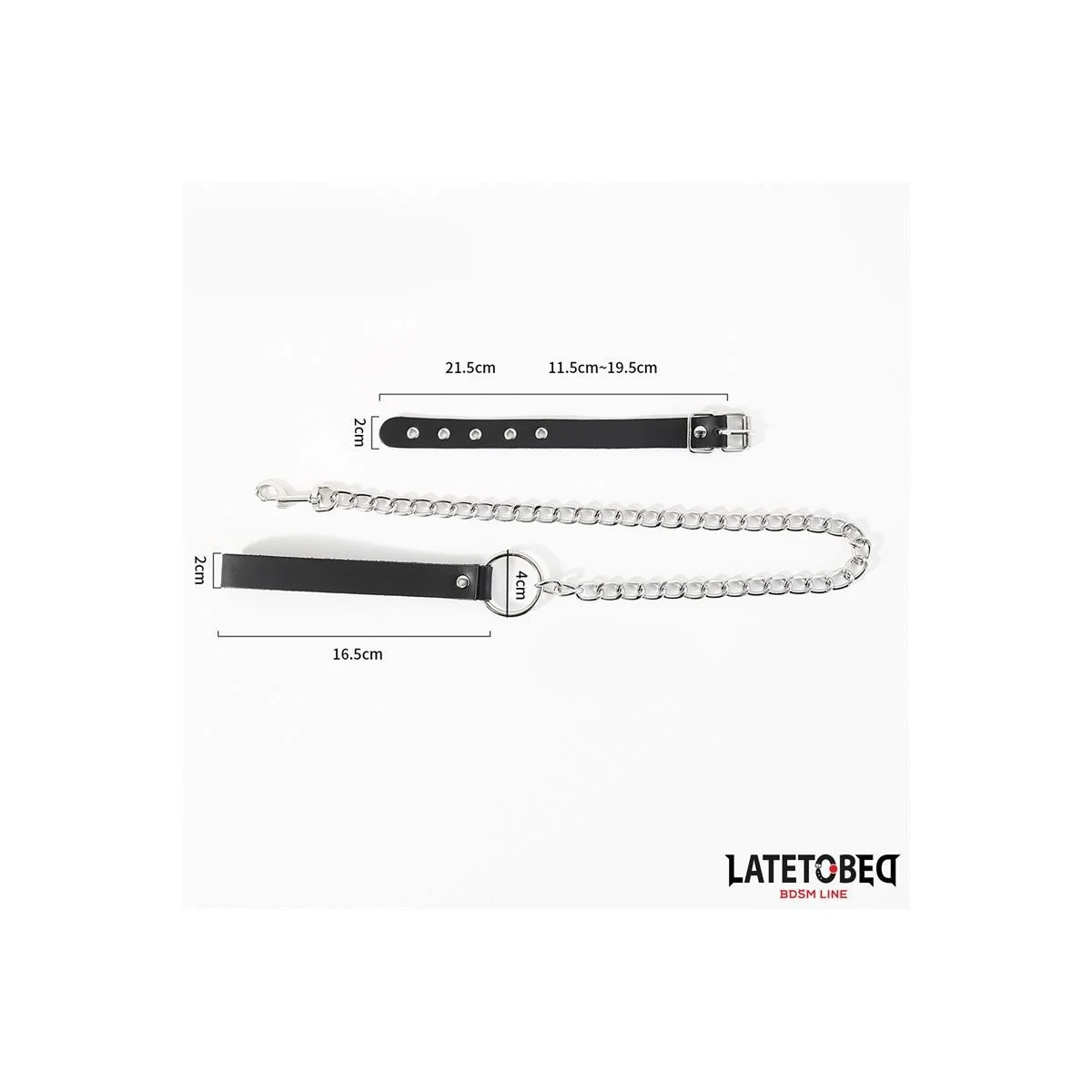SCHNALLENVERSCHLUSS RING MIT LEINE VON LATETOBED BDSM LINE