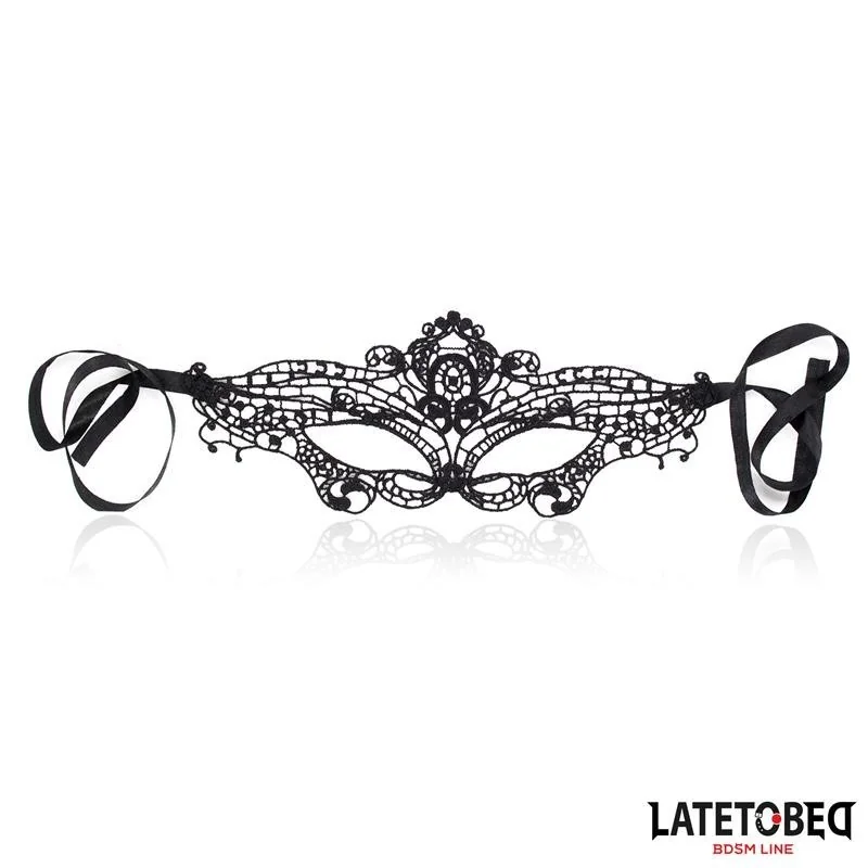 ELEGANTE MASKE SCHWARZ VON LATETOBED BDSM LINE