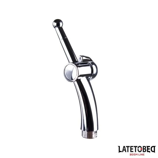 ANALDUSCHE MIT VERSCHLUSSSYSTEM CHROM VON LATETOBED BDSM LINE