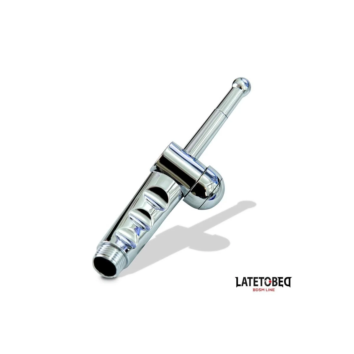 ANALDUSCHE MIT VERSCHLUSSSYSTEM CHROM VON LATETOBED BDSM LINE