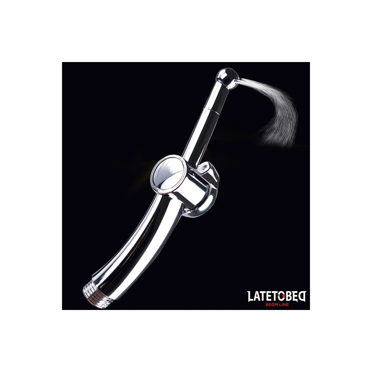 ANALDUSCHE MIT VERSCHLUSSSYSTEM CHROM VON LATETOBED BDSM LINE