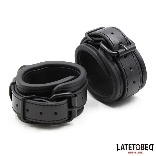 HANDSCHELLEN VERSTELLBAR NEOPREN SCHWARZ VON LATETOBED BDSM LINE