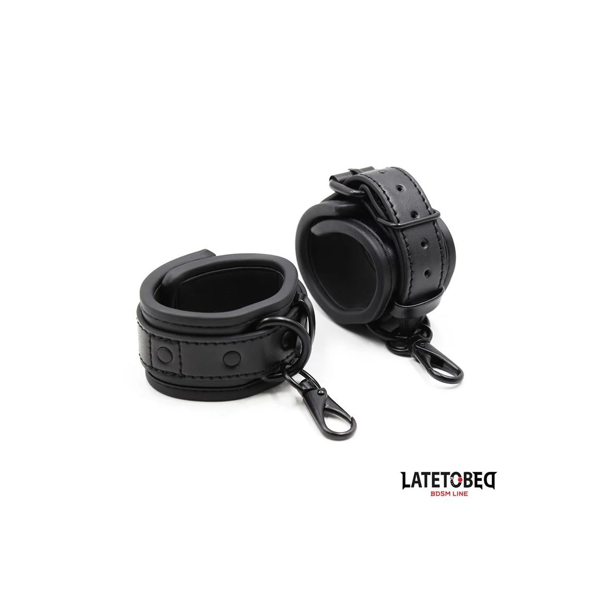 HANDSCHELLEN VERSTELLBAR NEOPREN SCHWARZ VON LATETOBED BDSM LINE
