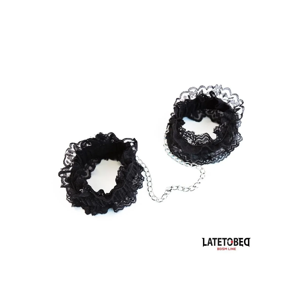 ELASTISCHE HANDFESSELN AUS SPITZE SCHWARZ VON LATETOBED BDSM LINE