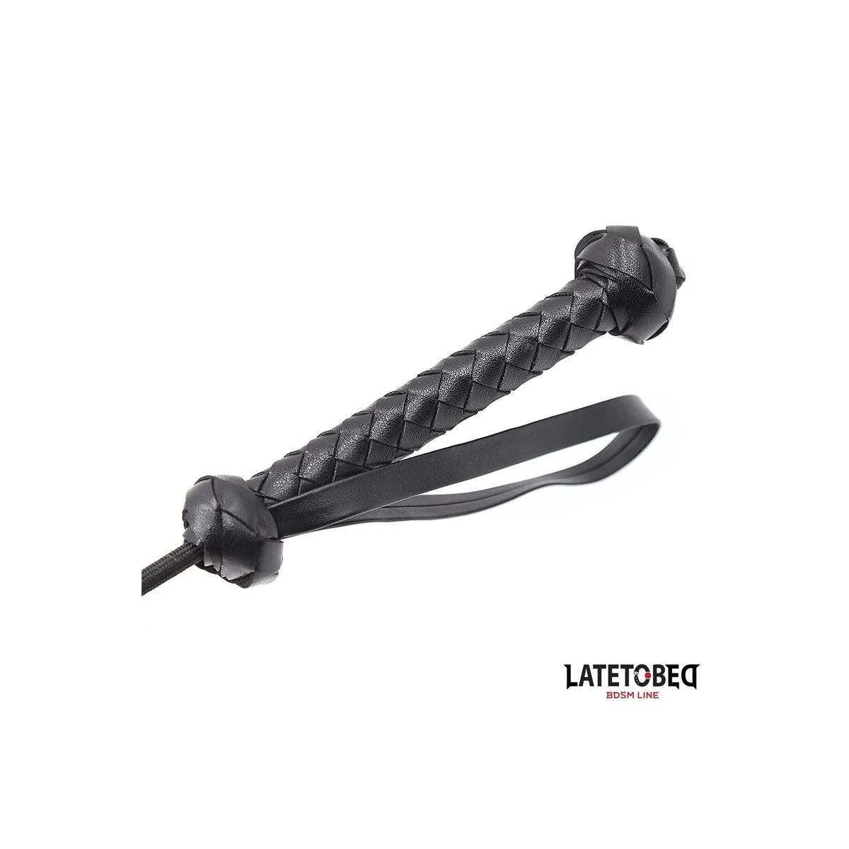 PEITSCHE MIT GEFLOCHTENEM GRIFF 44,5 CM VON LATETOBED BDSM LINE