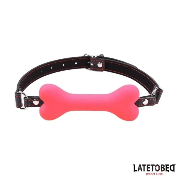 KNOCHENKNEBEL, ROSA, VERSTELLBAR VON LATETOBED BDSM LINE
