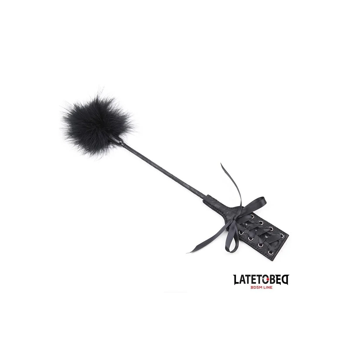 FEDER-KITZLER UND SPITZENBAND-PADDEL VON LATETOBED BDSM LINE