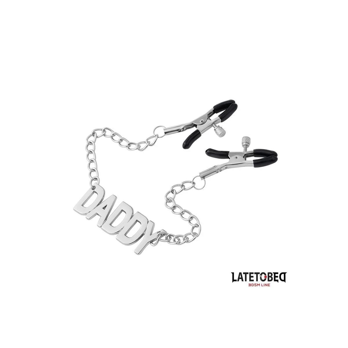 NIPPELKLEMMEN MIT „DADDY WORD”-ANHÄNGER VON LATETOBED BDSM LINE