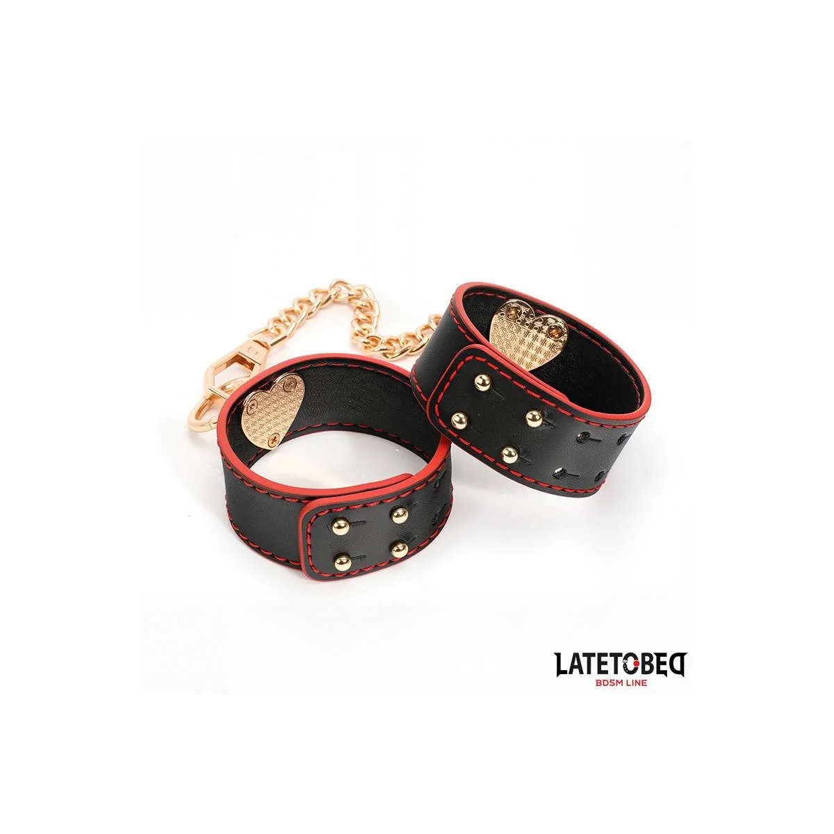 HANDFESSELN MIT GOLDENER KETTE VON LATETOBED BDSM LINE