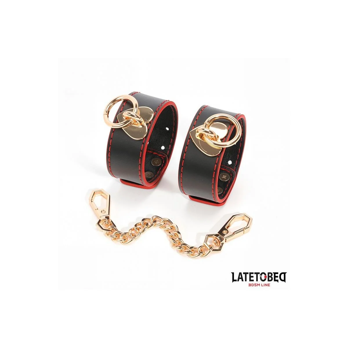 HANDFESSELN MIT GOLDENER KETTE VON LATETOBED BDSM LINE