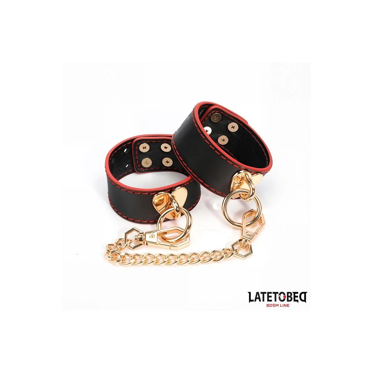 FUSSFESSELN MIT GOLDENER KETTE VON LATETOBED BDSM LINE