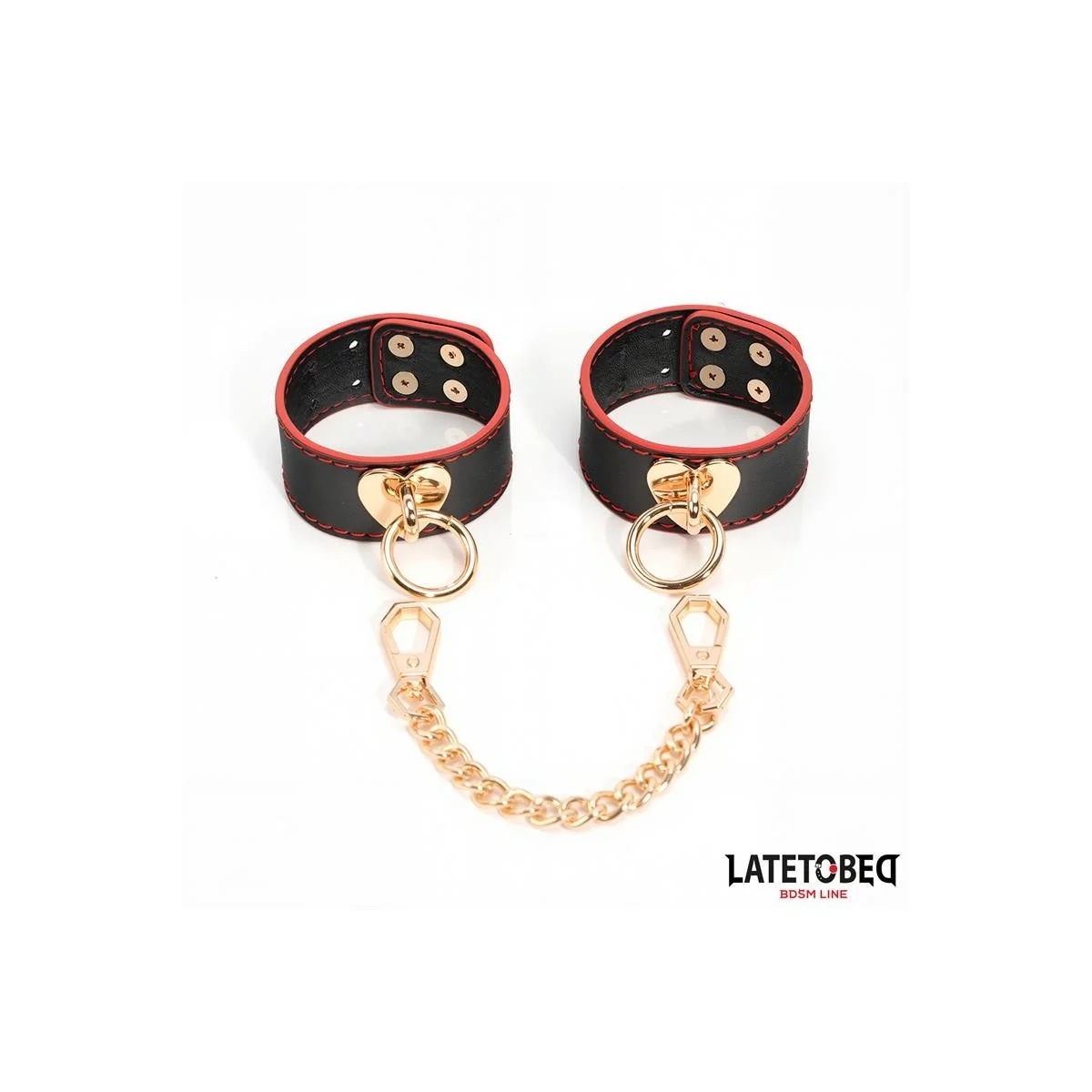 FUSSFESSELN MIT GOLDENER KETTE VON LATETOBED BDSM LINE