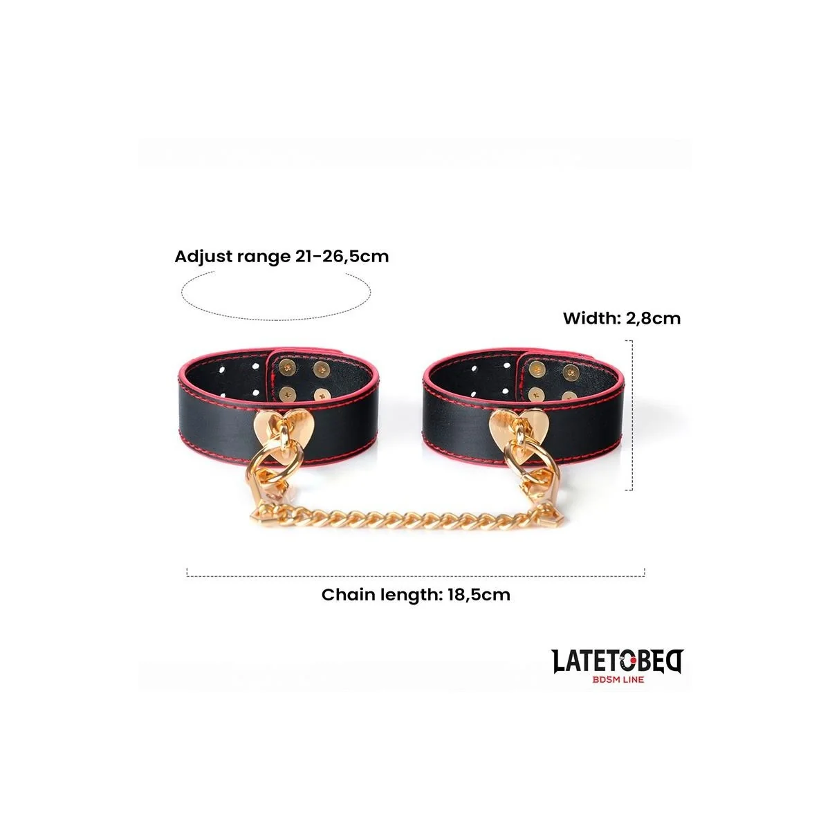 FUSSFESSELN MIT GOLDENER KETTE VON LATETOBED BDSM LINE