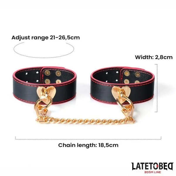 FUSSFESSELN MIT GOLDENER KETTE VON LATETOBED BDSM LINE