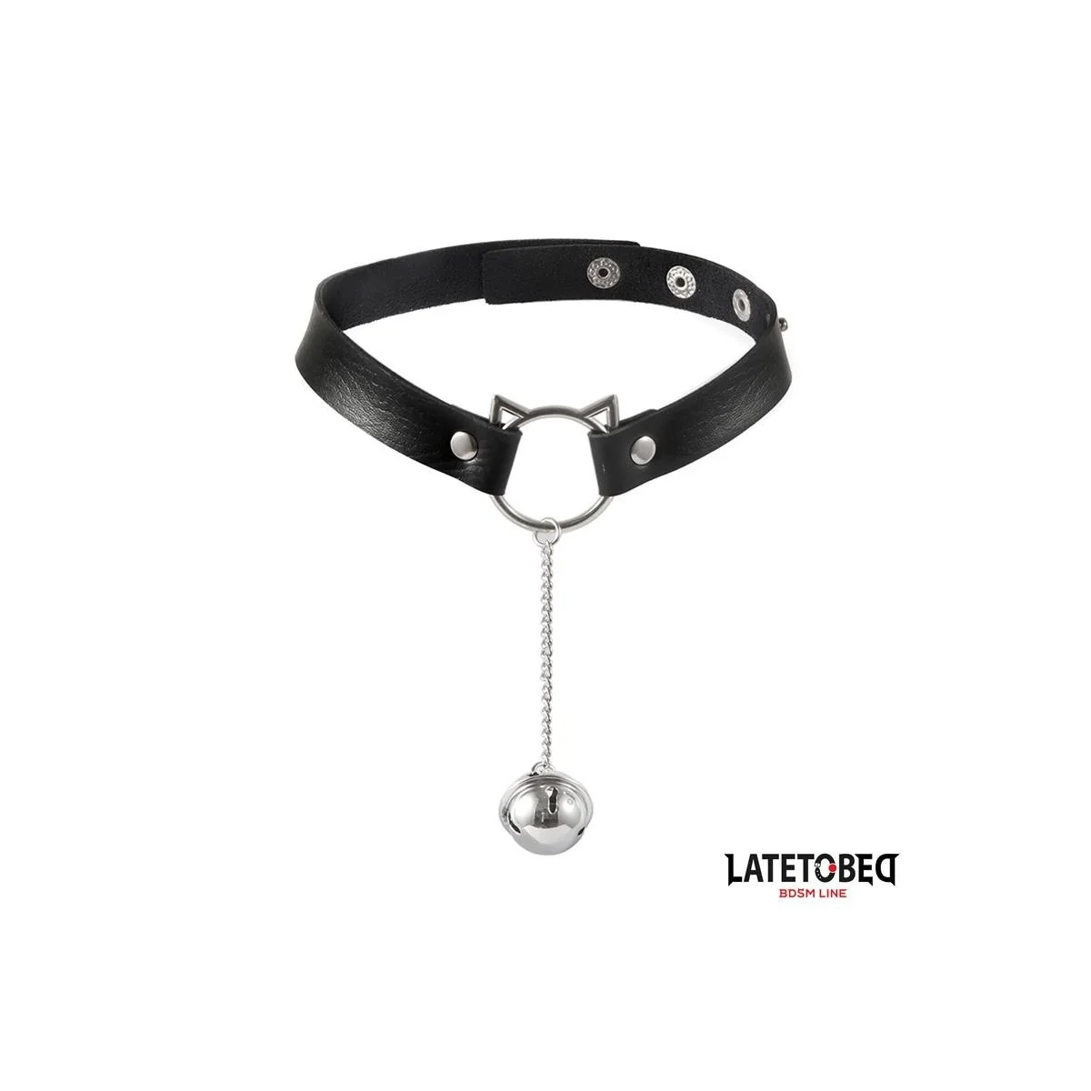 HALSBAND MIT KATZENOHREN-OHRRINGEN UND GLÖCKCHEN VON LATETOBED BDSM LINE
