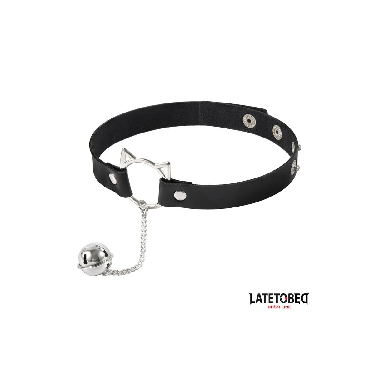 HALSBAND MIT KATZENOHREN-OHRRINGEN UND GLÖCKCHEN VON LATETOBED BDSM LINE