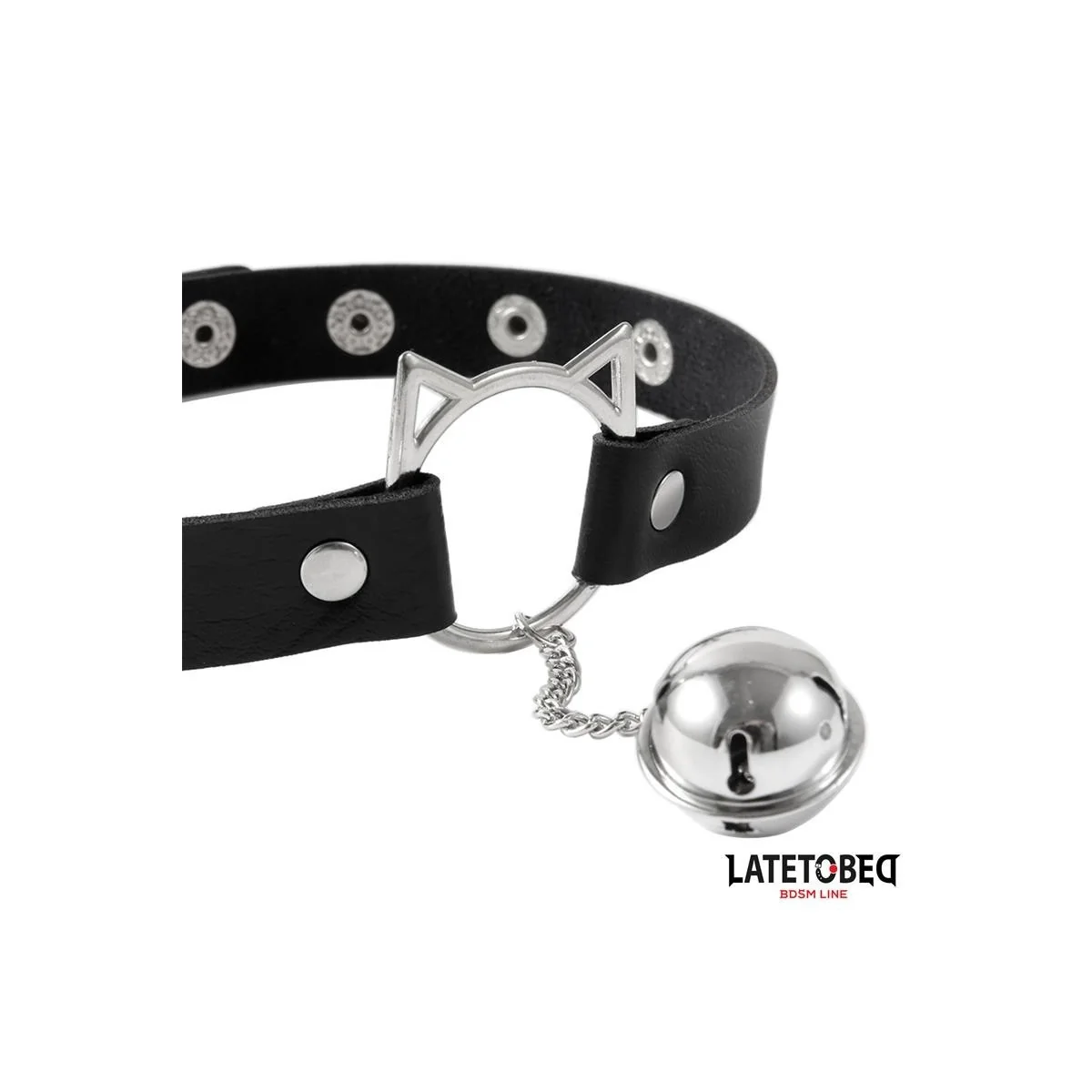 HALSBAND MIT KATZENOHREN-OHRRINGEN UND GLÖCKCHEN VON LATETOBED BDSM LINE