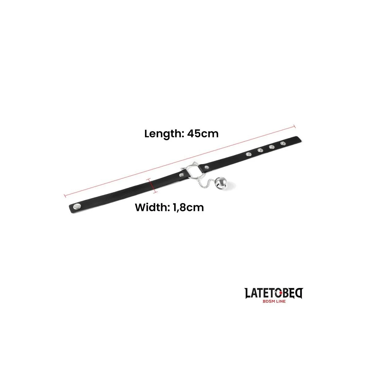 HALSBAND MIT KATZENOHREN-OHRRINGEN UND GLÖCKCHEN VON LATETOBED BDSM LINE
