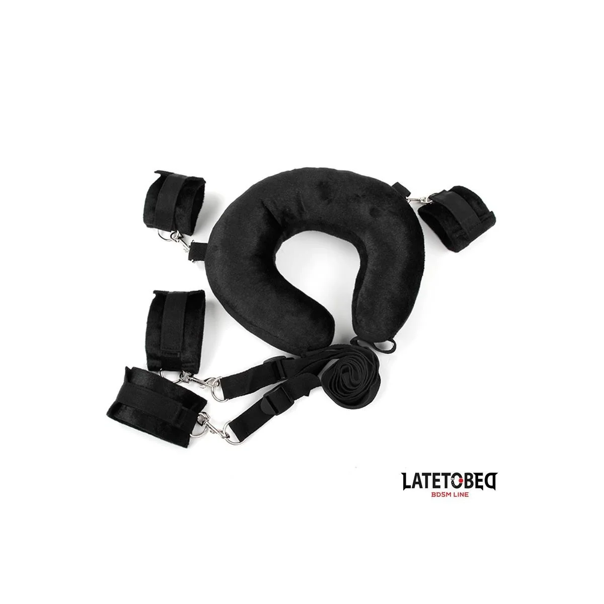 KISSEN-FESSEL-SET MIT HANDSCHELLEN VON LATETOBED BDSM LINE
