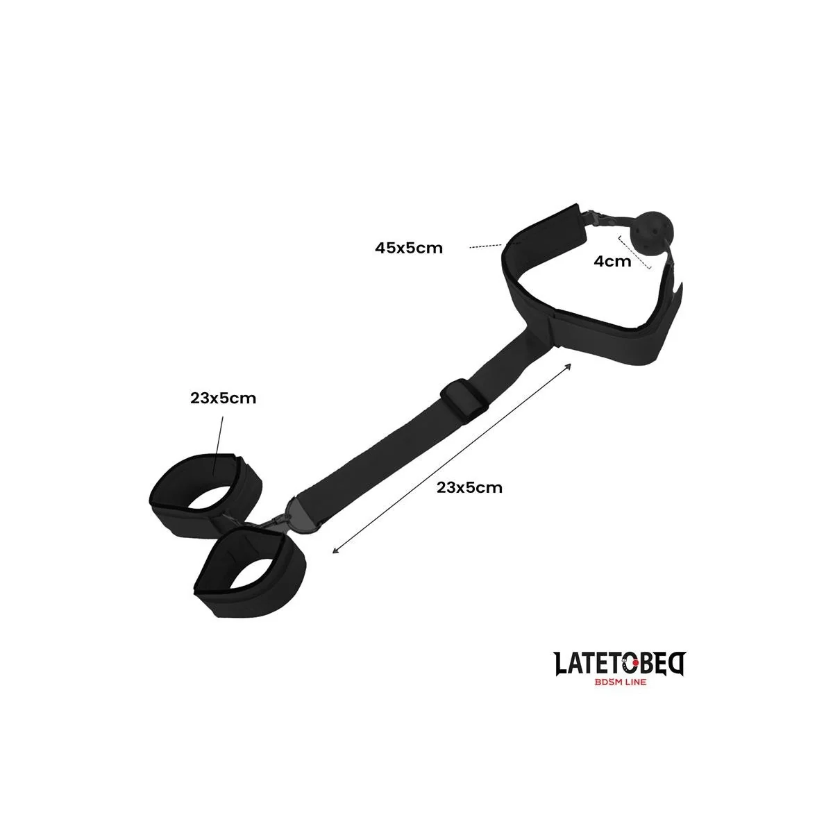 KNEBELKUGEL UND FESSELN VON LATETOBED BDSM LINE