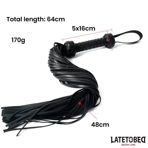 GEFLOCHTENER FLOGGER 64,5 CM VON LATETOBED BDSM LINE
