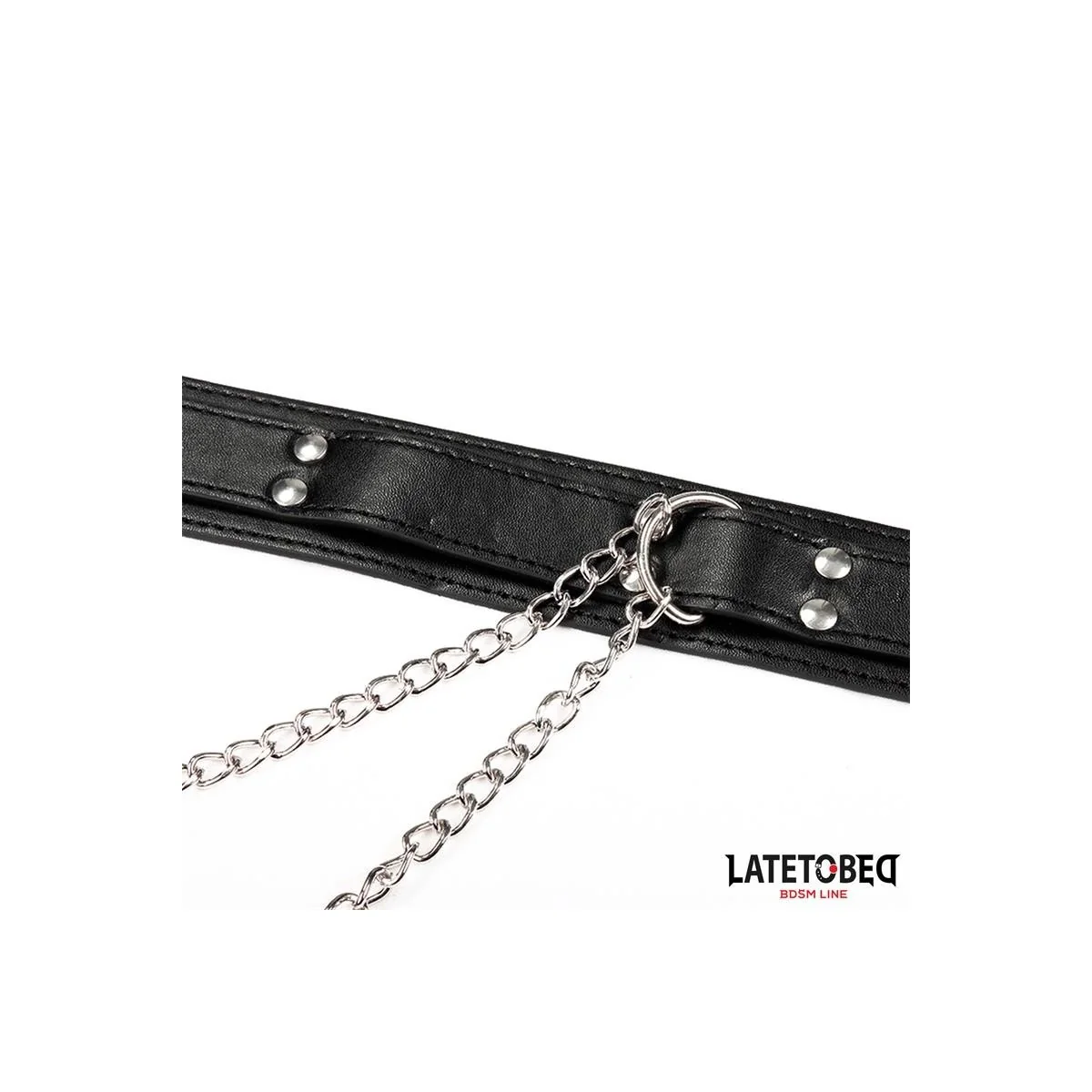 HALSBAND MIT NIPPELKLEMMEN VON LATETOBED BDSM LINE