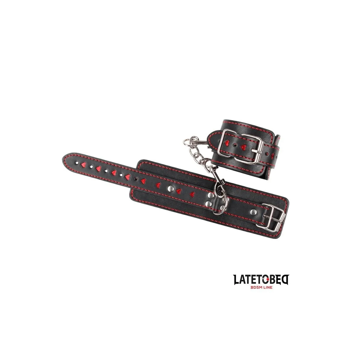 FESSEL MIT KETTE UND HERZEN VON LATETOBED BDSM LINE