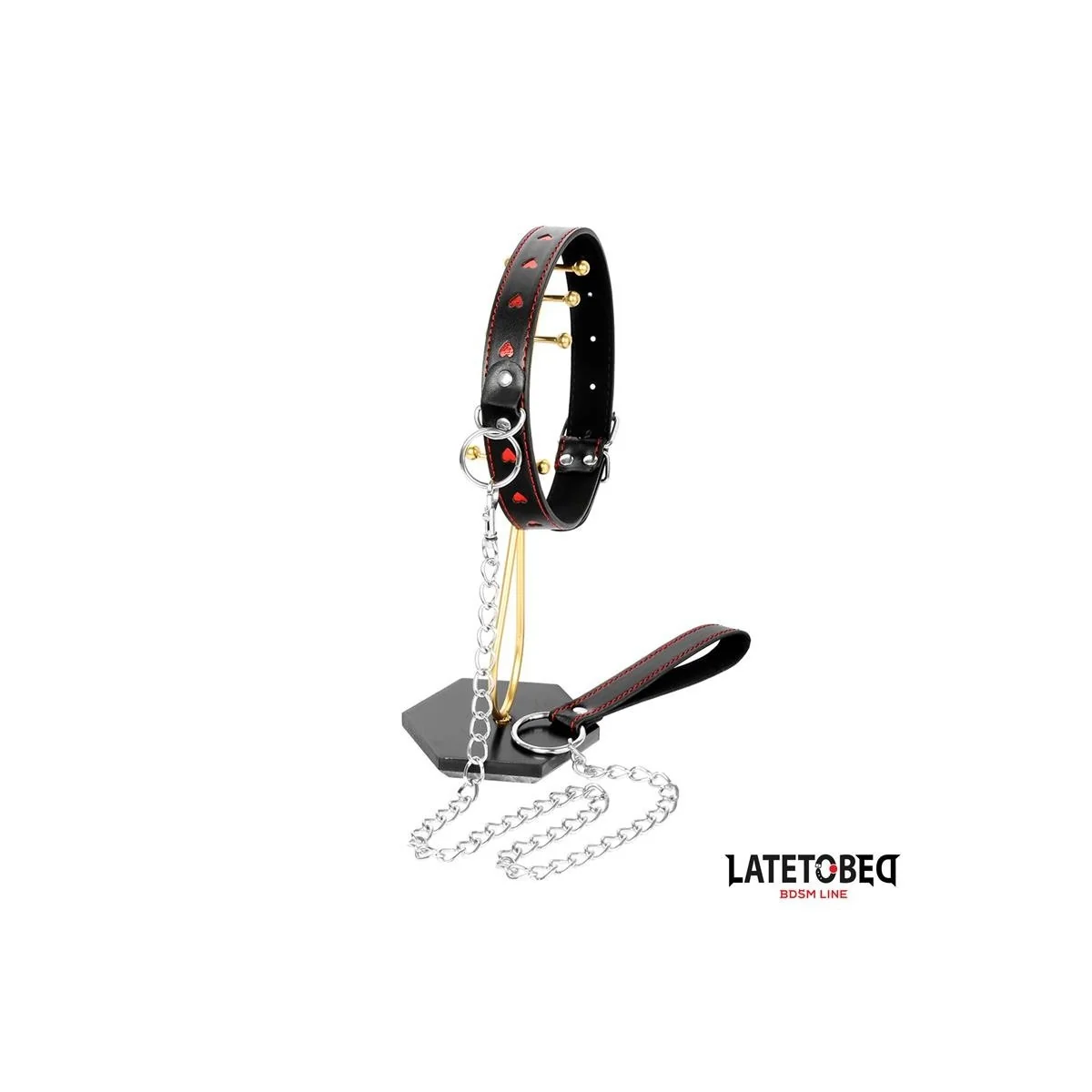 HALSBAND MIT LEINE 52 CM VON LATETOBED BDSM LINE